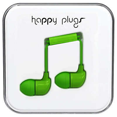 Happy Plugs In-Ear Headphones with Mic/Remote Green